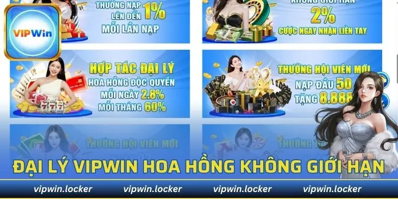 Đại lý VIPWIN nhận hoa hồng không giới hạn
