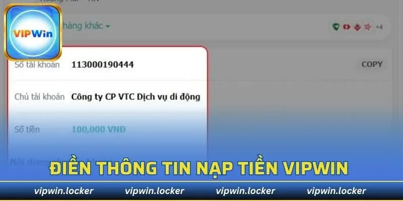 Điền chính xác thông tin giao dịch cổng game